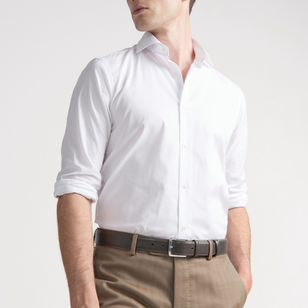 Men's Gutteridge White Button Down Collared Dress… - image 1